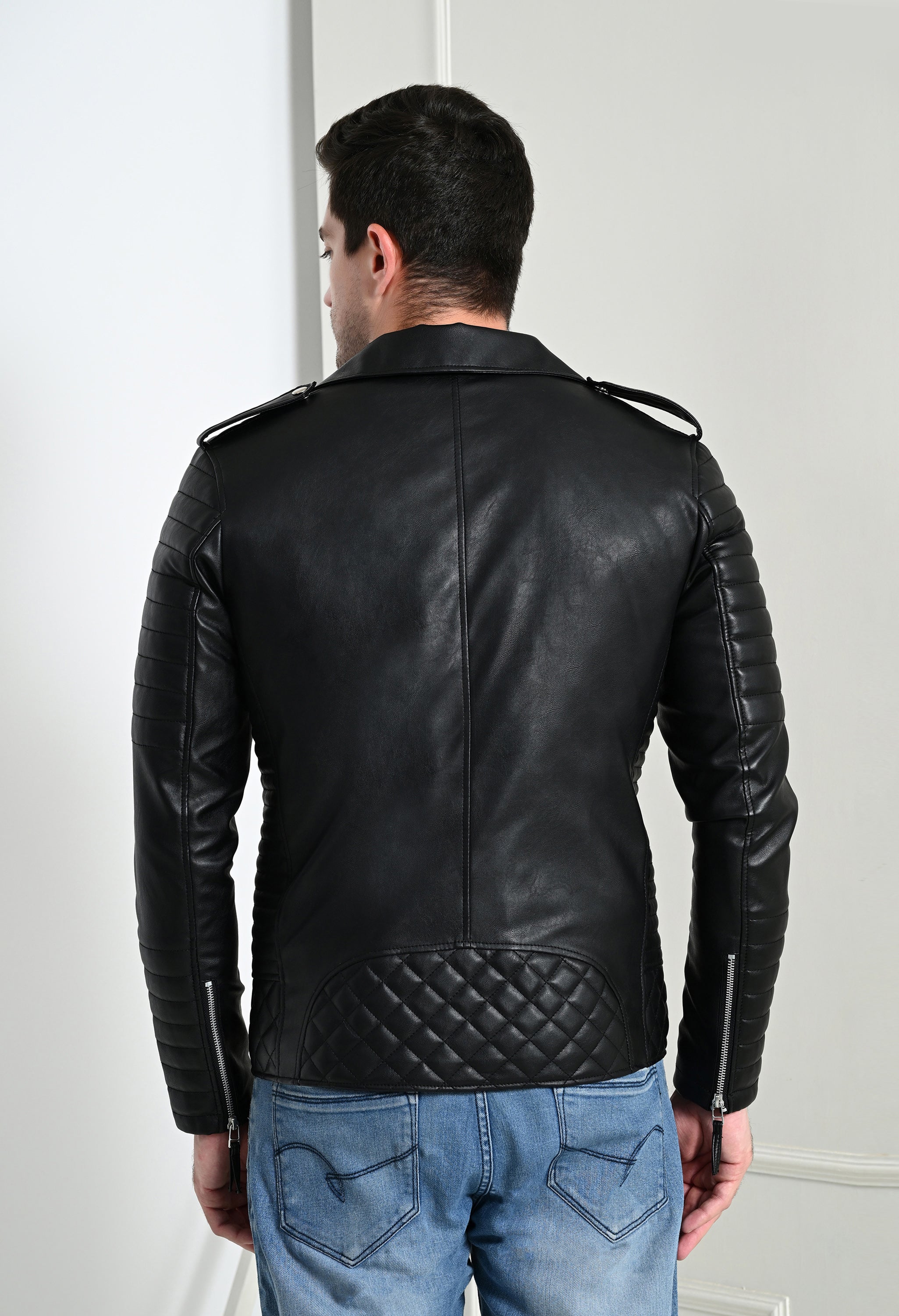 Men Lightweight Biker Jacket