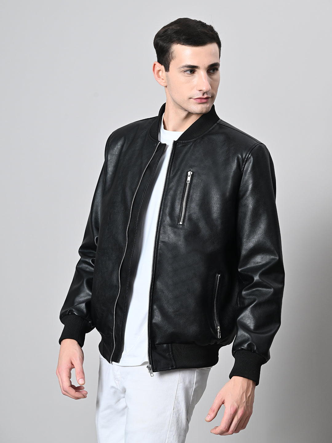 Lightweight Bomber Black Jacket For Men
