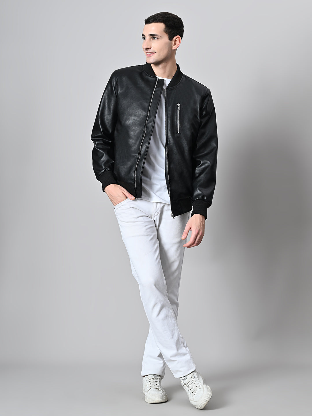 Lightweight Bomber Black Jacket For Men
