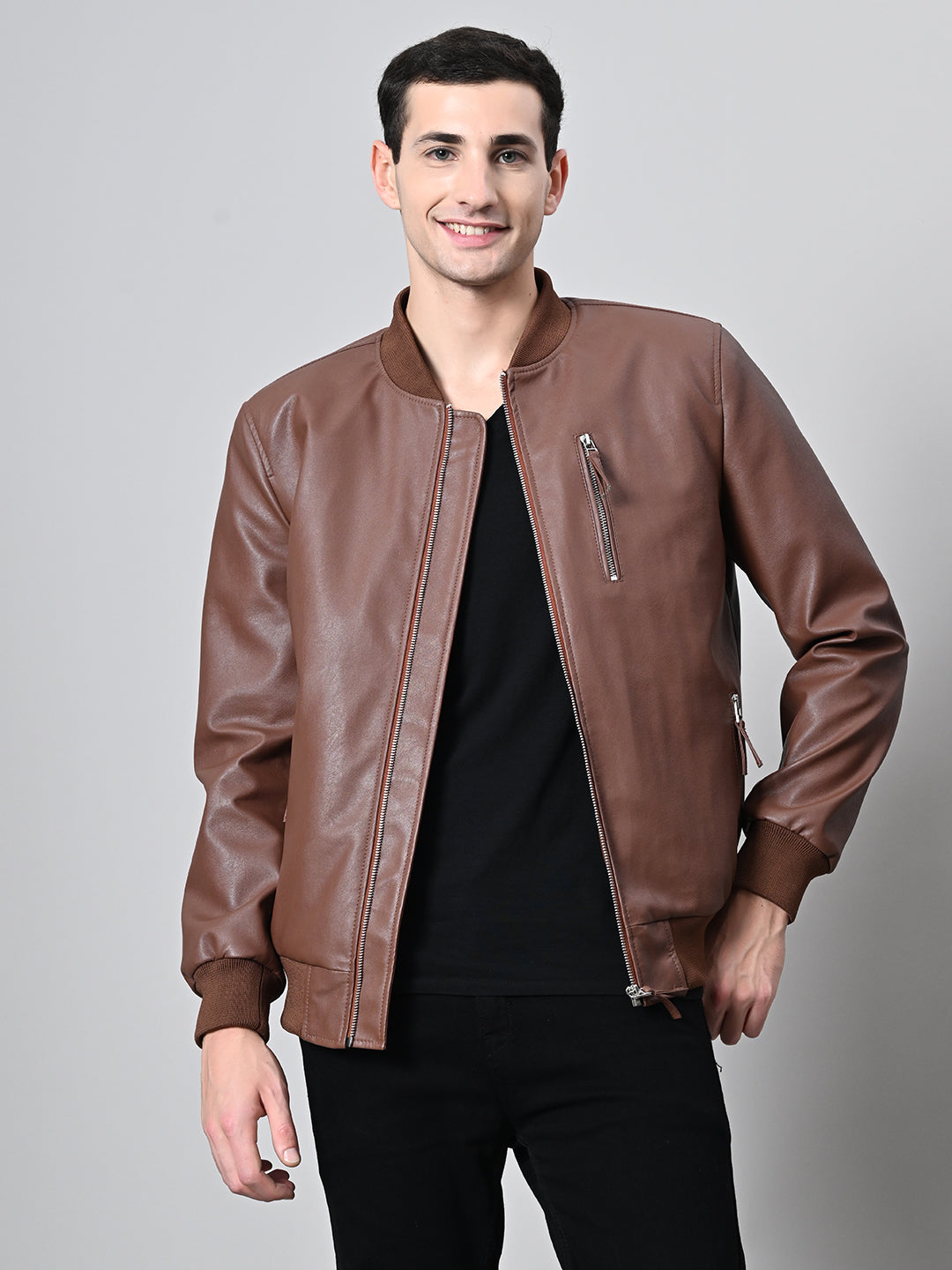 Lightweight Bomber Tan Jacket For Men