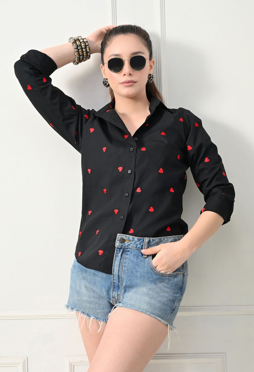 Women Green  Comfort Sheer Casual Shirt