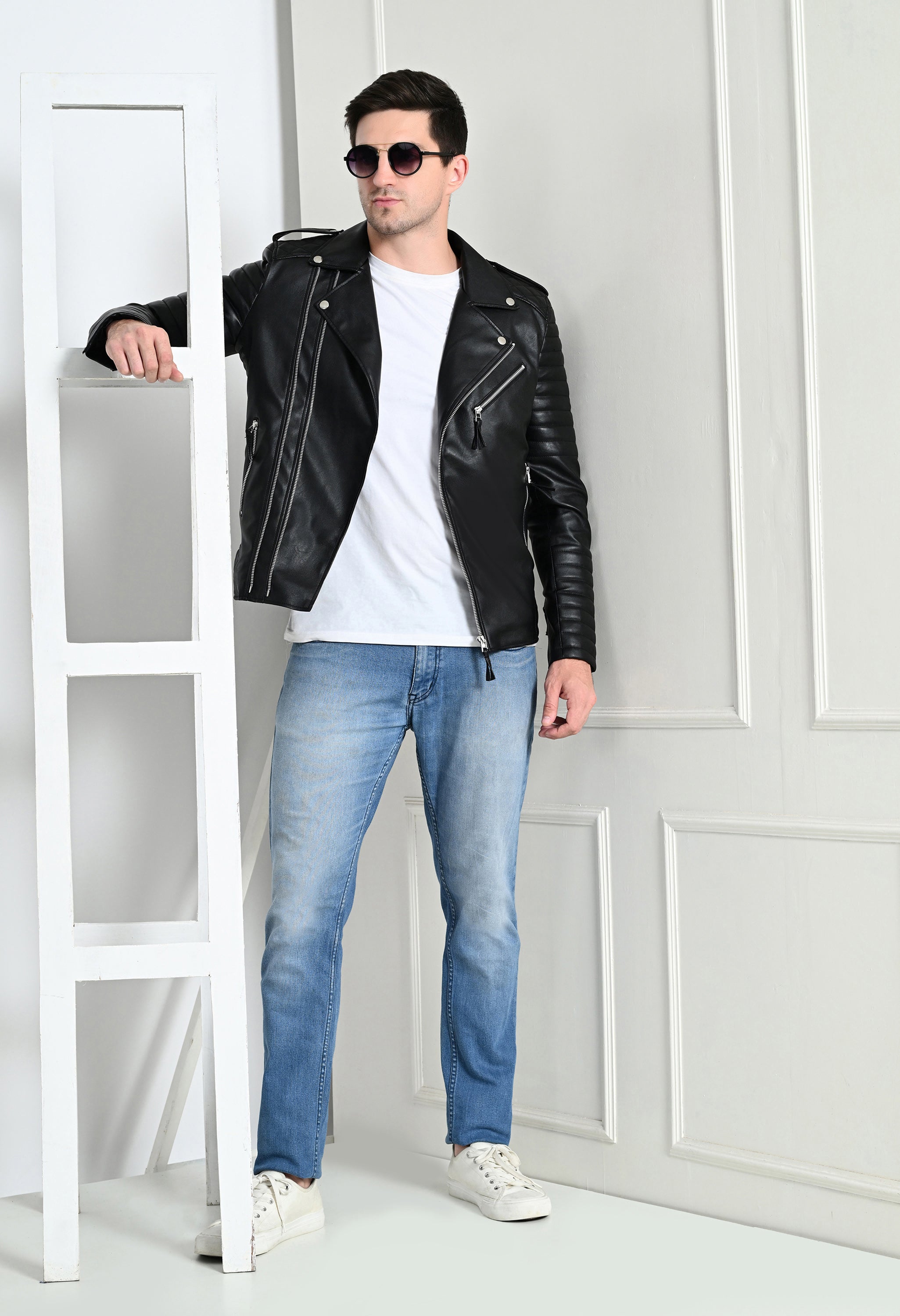 Men Lightweight Biker Jacket