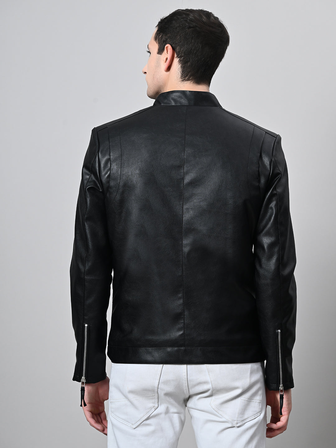 Leather Lightweight Biker Black Jacket For Men