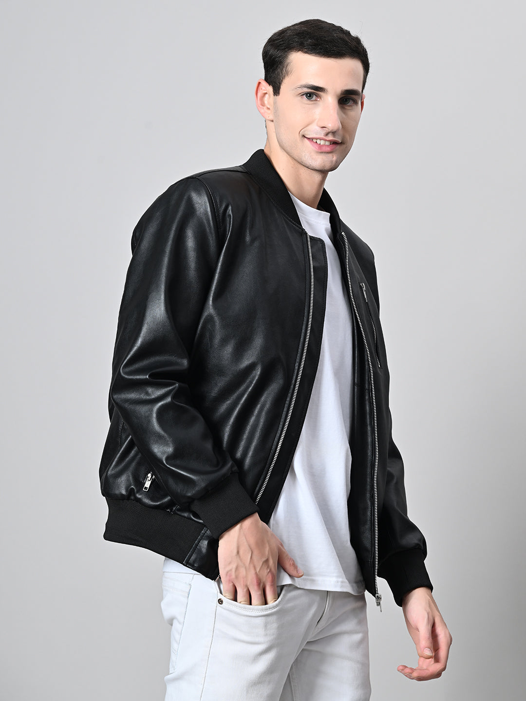 Lightweight Bomber Black Jacket For Men