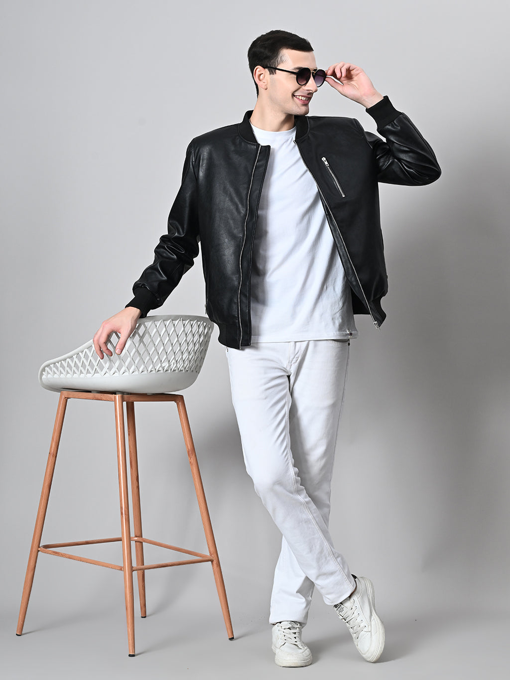 Lightweight Bomber Black Jacket For Men