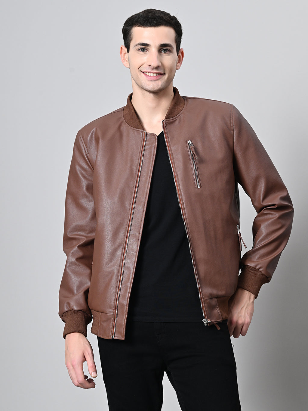 Lightweight Bomber Tan Jacket For Men