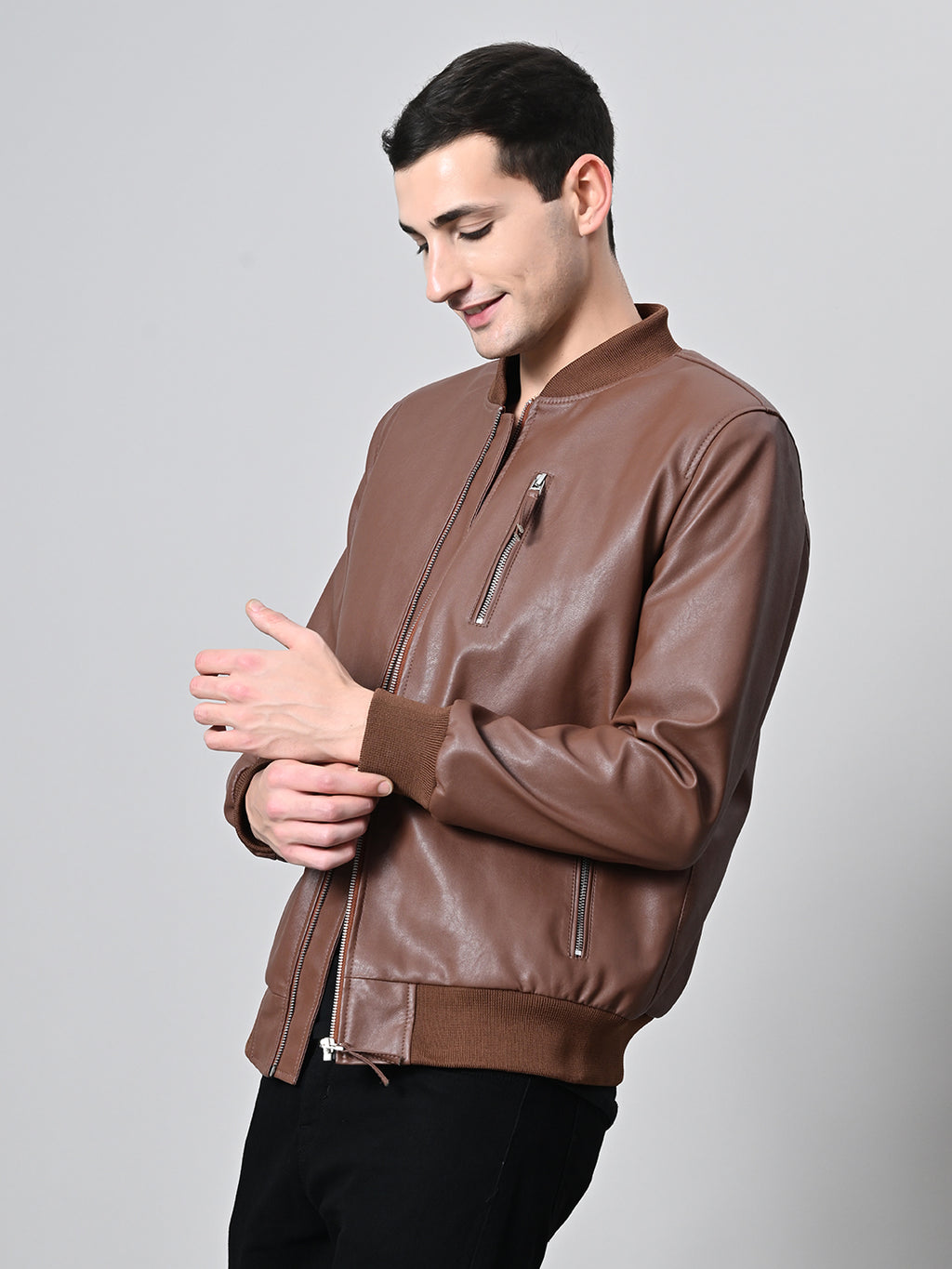 Lightweight Bomber Tan Jacket For Men