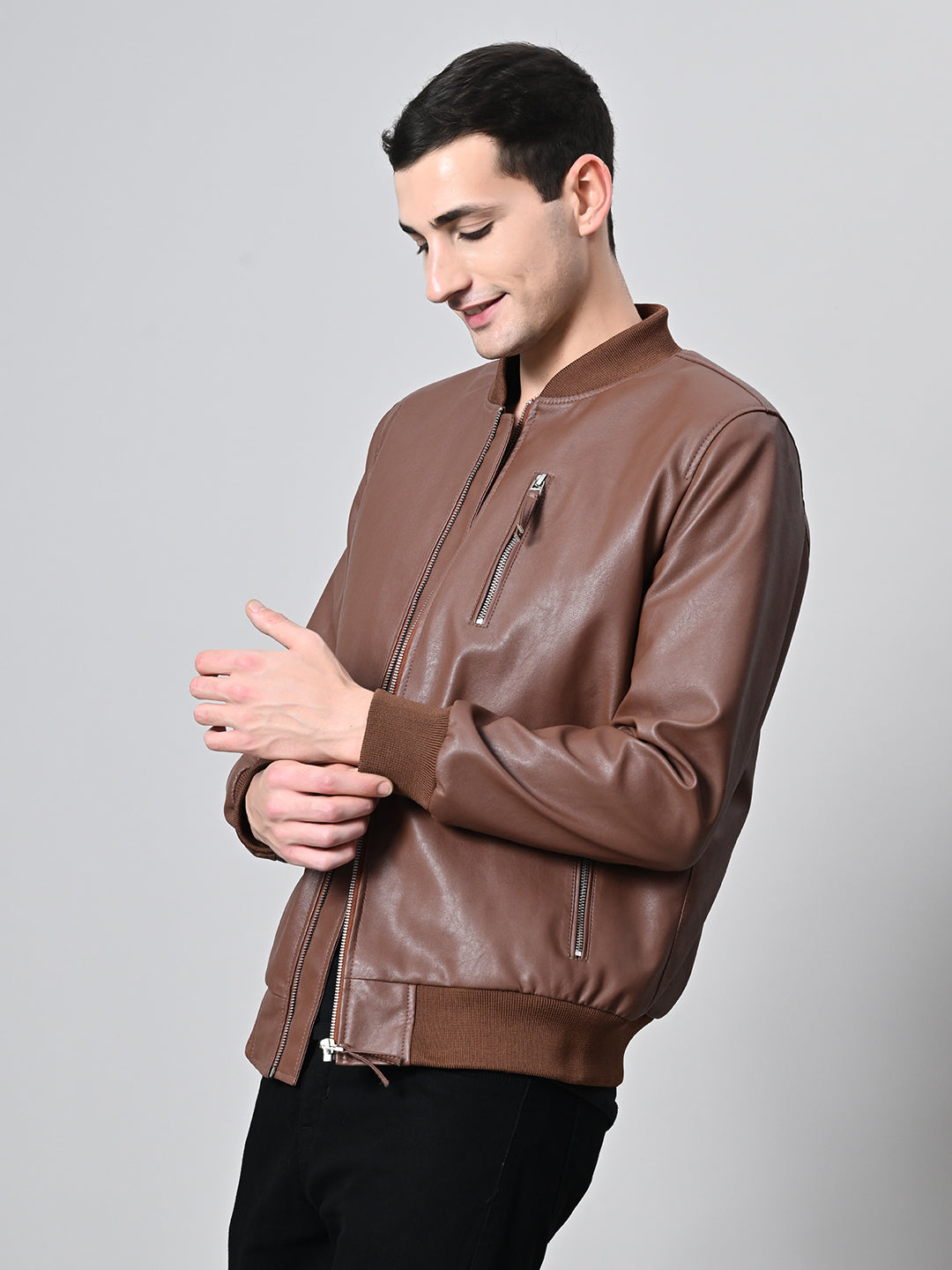 Lightweight Bomber Tan Jacket For Men