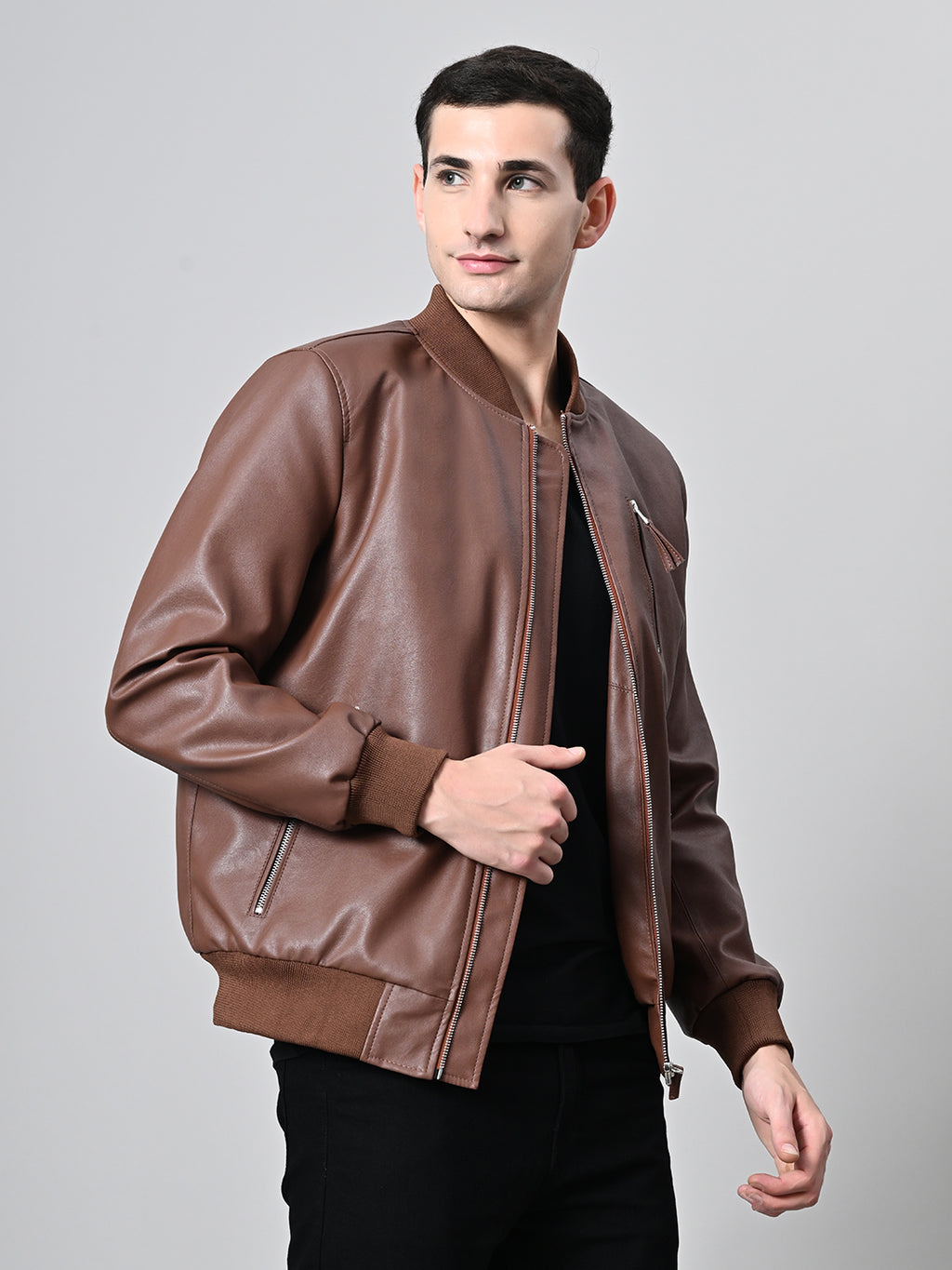 Lightweight Bomber Tan Jacket For Men