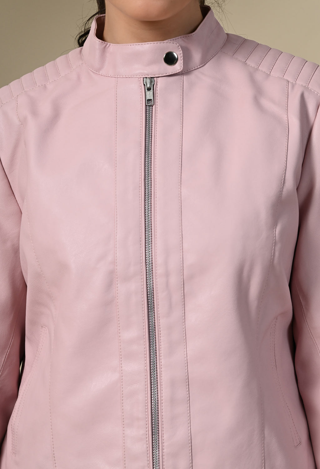 Water Resistant Anti Odour Outdoor Pink Biker Jacket