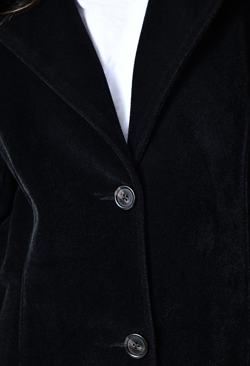 Notched Lapel Longline Trench Black Coat For Women