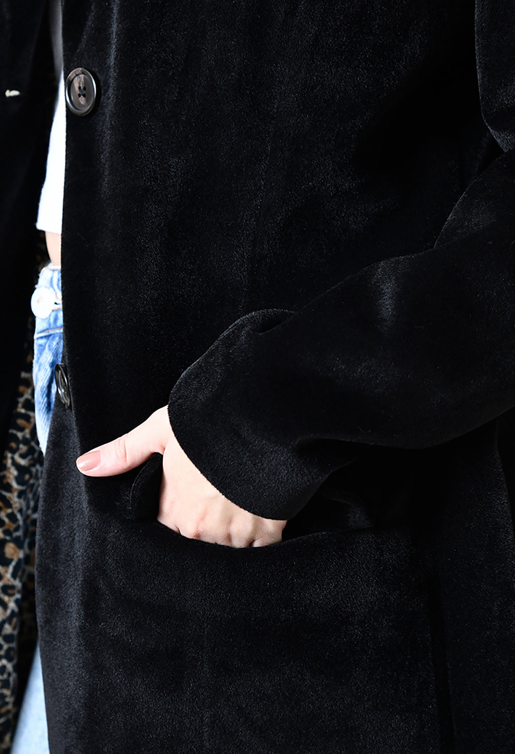 Women Single-Breasted Longline Trench Black Coat With Belt