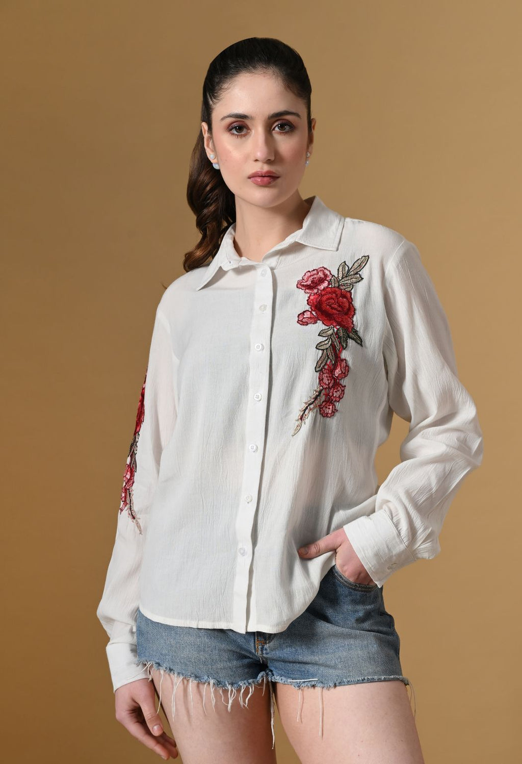 Women Comfort Floral Casual Shirt