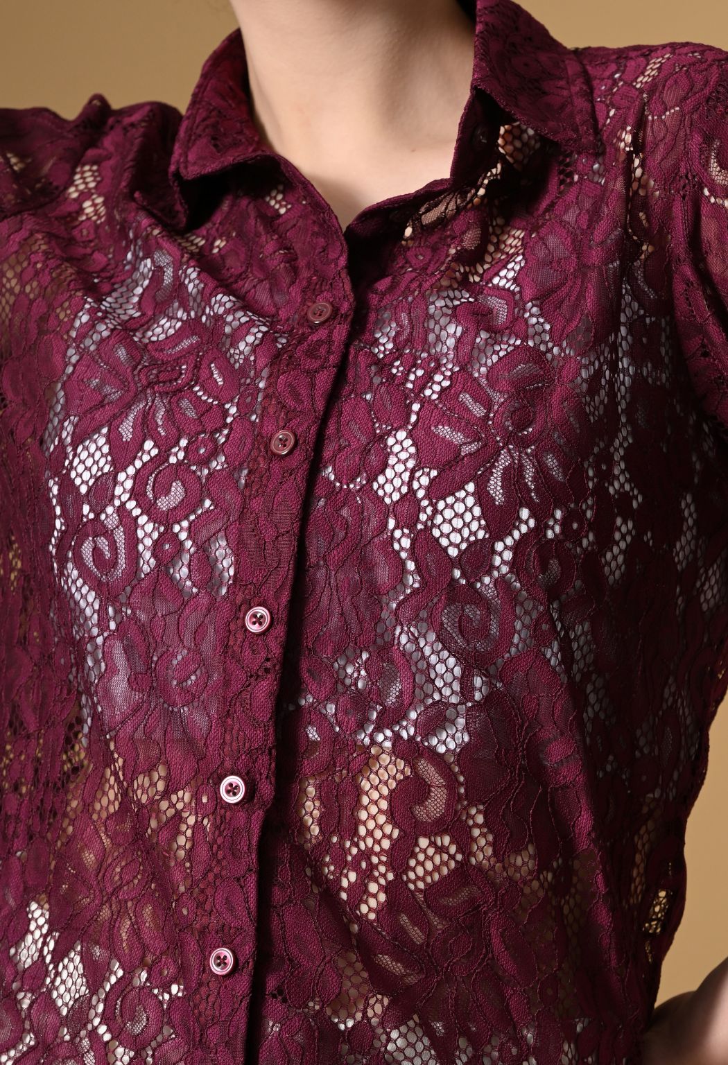 Tboj Women Comfort Semi Sheer Casual Shirt